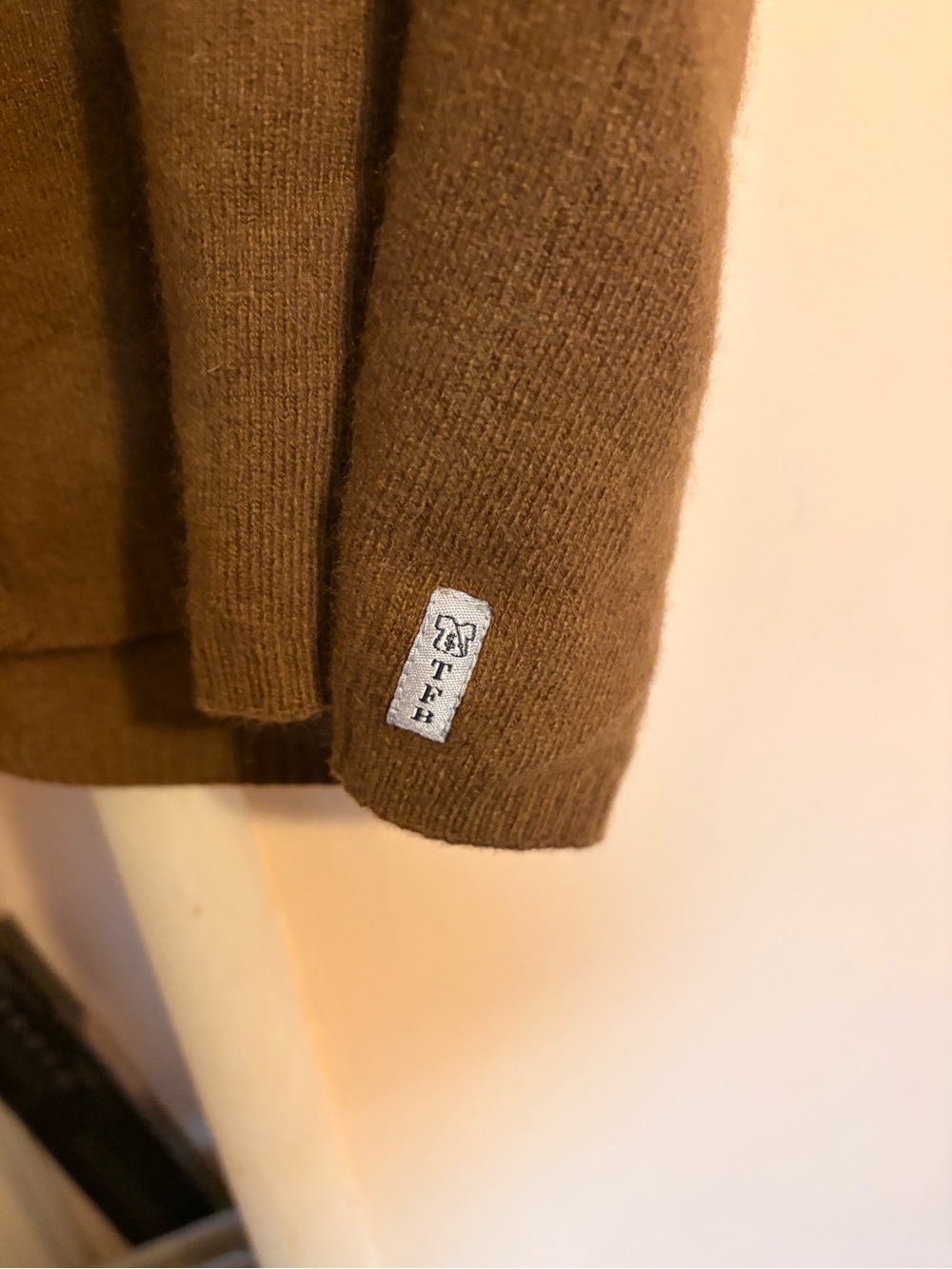 Trust Fund Babies Cashmere size L Brown & Green Stripe Women's Cardigan - Picture 11 of 12